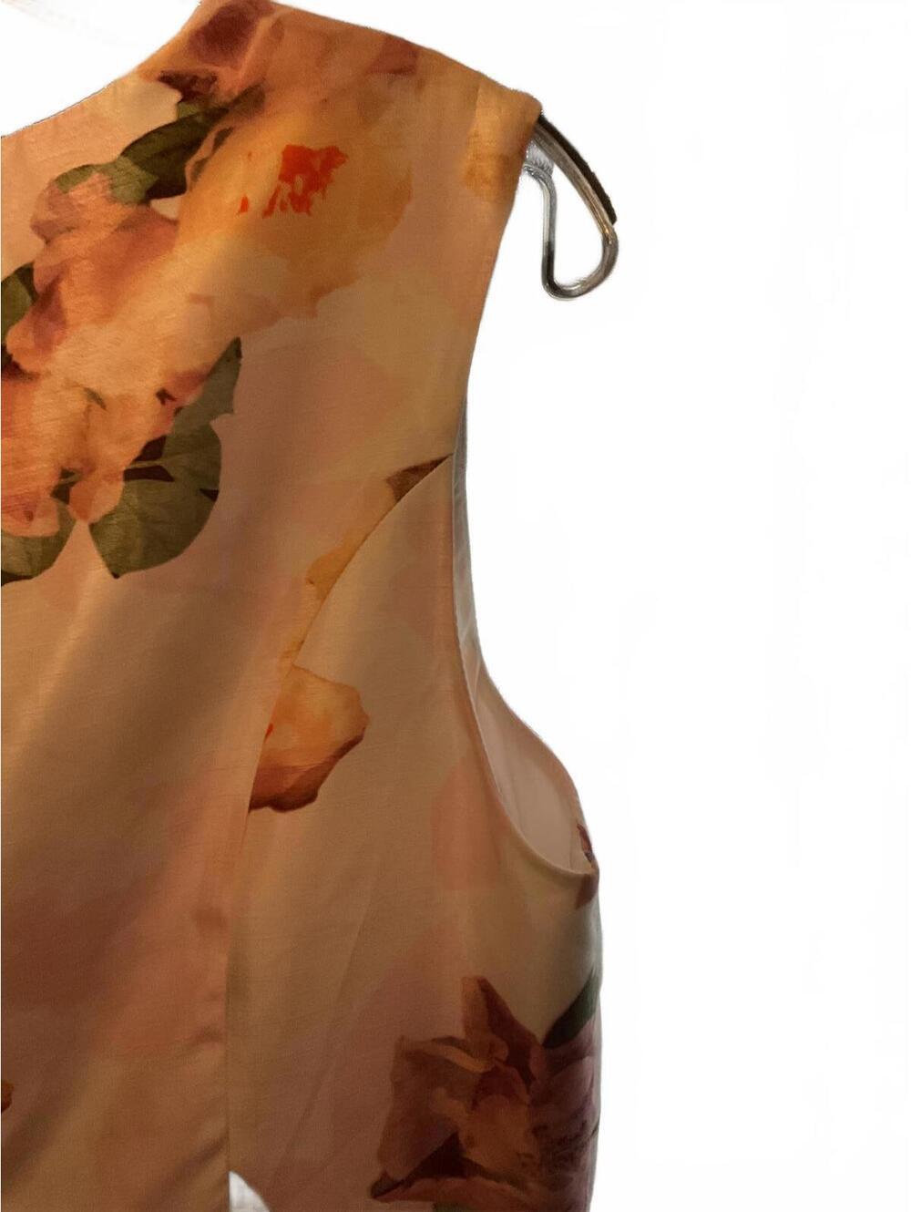Liz Claiborne Floral Tea Special Occasion Dress Midi Size 14 Fit and Flare - Picture 9 of 10